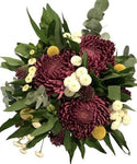 Red Luxury Chrysanthemum with Tanacetum Bouquet - Flowers Box London