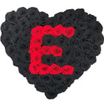 Red Roses and Black Roses Initial Flower Box