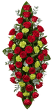 Red Roses and Carnations Casket Cover - Flowers Box London