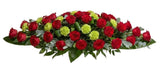 Red Roses and Carnations Casket Cover - Flowers Box London