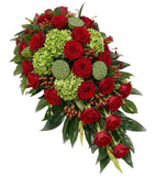 Red Roses Funeral Spray - Flowers Box London