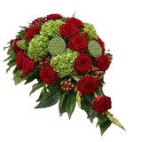 Red Roses Funeral Spray - Flowers Box London