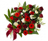 Red & White Tied Sheaf - Flowers Box London