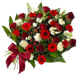 Red & White Tied Sheaf - Flowers Box London