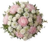 Romantic Peonies with Roses and Scabiosa Bouquet - Flowers Box London