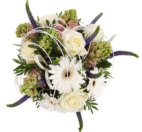 Romantic Scented Bouquet of Hyacinth and Gerbera