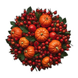 Rose Hips Berries and Mini Pumpkin Bouquet