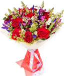 Rose & Iris Symphony Bouquet - Flowers Box London