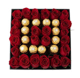 Roses and Chocolate Signature Box - Flowers Box London