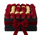 Roses and Chocolate Signature Box - Flowers Box London