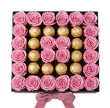 Roses and Chocolate Signature Box - Flowers Box London