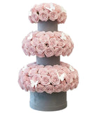 Roses Tower Arrangement with Butterflies - Flowers Box London
