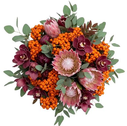 Rowan Glow and Protea Luxury Bouquet