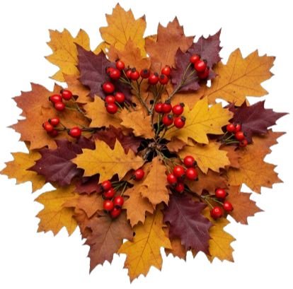 Rustic Bouquet of Oak Leaves and Rose Hips Berries - Flowers Box London