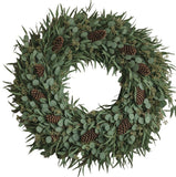 Rustic Christmas Wreath of Populus with Berrries and Cones - Flowers Box London