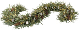 Rustic Garland of Nicholii Eucalyptus and Silver Baubles - Flowers Box London