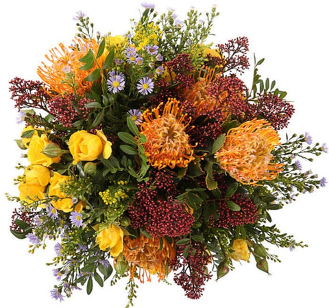 Rustic Sunrise Bloom Cluster Bouquet