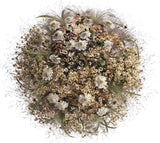 Scabiosa with Tanacetum in Panicum Grass Bouquet - Flowers Box London