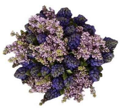 Scented Bouquet of Hyacinth and Purple Lilac