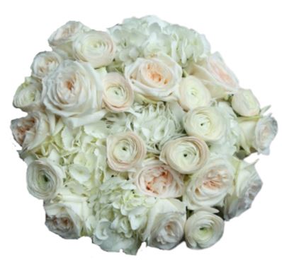 Sensitive White & Light Pink Bouquet