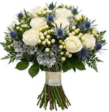 Serenity of Frosted Petals Bouquet - Flowers Box London