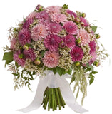 Shades of Pink Dahlia Bouquet - Flowers Box London