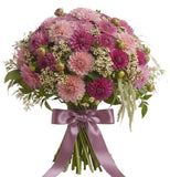 Shades of Pink Dahlia Bouquet - Flowers Box London
