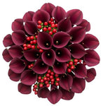 Shadows and Scarlet Blooms Bouquet - Flowers Box London
