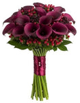 Shadows and Scarlet Blooms Bouquet - Flowers Box London