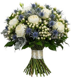 Silver Mist and Garden Roses Luxury Bouquet - Flowers Box London