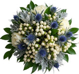 Silver Mist and Garden Roses Luxury Bouquet - Flowers Box London