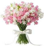 Soft Pink and White Sweet Peas Bouquet - Flowers Box London