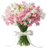 Soft Pink and White Sweet Peas Bouquet - Flowers Box London