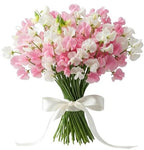 Soft Pink and White Sweet Peas Bouquet