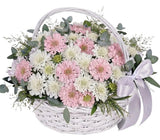 Soft Scabiosa Basket Arrangement - Flowers Box London