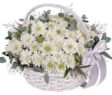 Soft Scabiosa Basket Arrangement - Flowers Box London