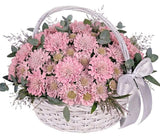 Soft Scabiosa Basket Arrangement - Flowers Box London