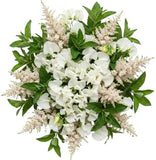 Splendid Bouquet of Sweet Pea with White Astilbe and Greenery - Flowers Box London