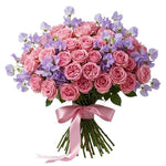 Spray Roses and Sweet Pea Bouquet - Flowers Box London