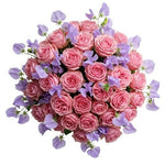 Spray Roses and Sweet Pea Bouquet - Flowers Box London
