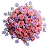 Spray Roses and Sweet Pea Bouquet - Flowers Box London