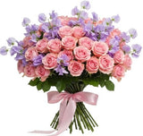 Spray Roses and Sweet Pea Bouquet - Flowers Box London