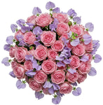 Spray Roses and Sweet Pea Bouquet - Flowers Box London