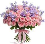 Spray Roses and Sweet Pea Bouquet - Flowers Box London