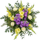 Stock with Roses and Gladioli Bouquet - Flowers Box London