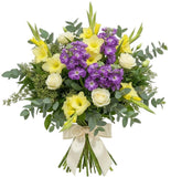Stock with Roses and Gladioli Bouquet - Flowers Box London