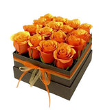 Stunning Cherry Orange Roses Signature Box