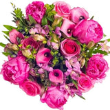Stunning Deep Pink Blooms Bouquet - Flowers Box London