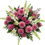 Subtle Bouquet of Dahlia and White Snapdragon - Flowers Box London