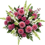 Subtle Bouquet of Dahlia and White Snapdragon - Flowers Box London